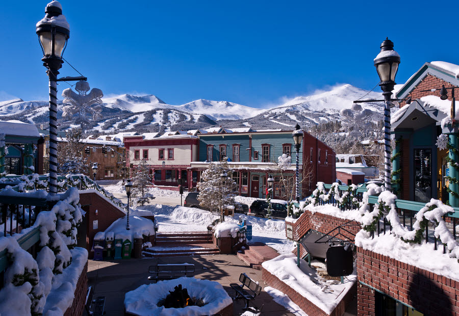 Town of Breckenridge in the winter