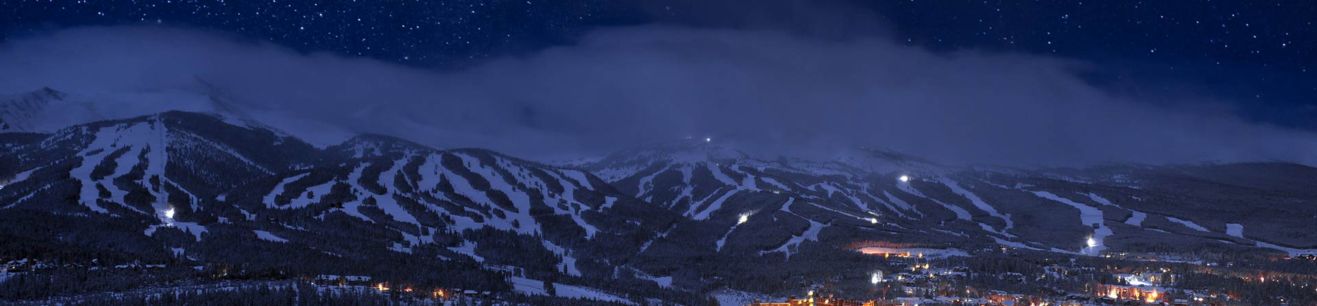 Nighttime in Breckenridge, CO 1920x450